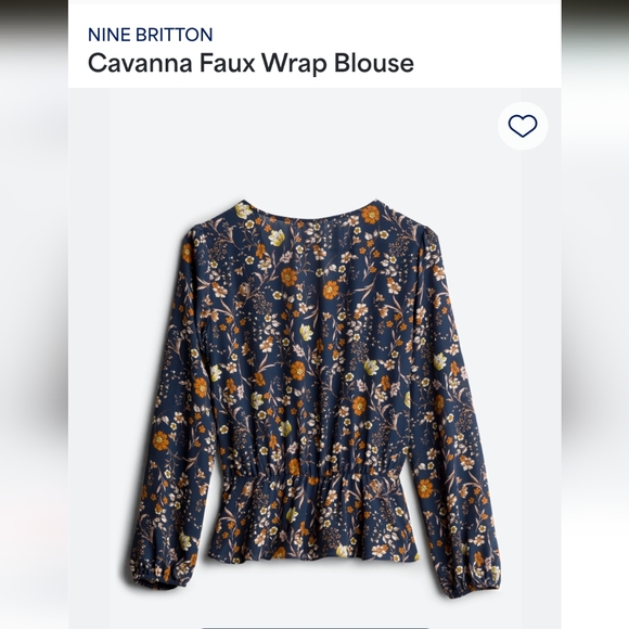 Women's Peplum Faux Wrap Blouse - Picture 2 of 10